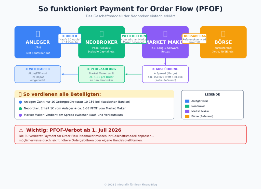 versteckte Gebühren bei neobrokern PFOF-Verbot ab Juli 2026